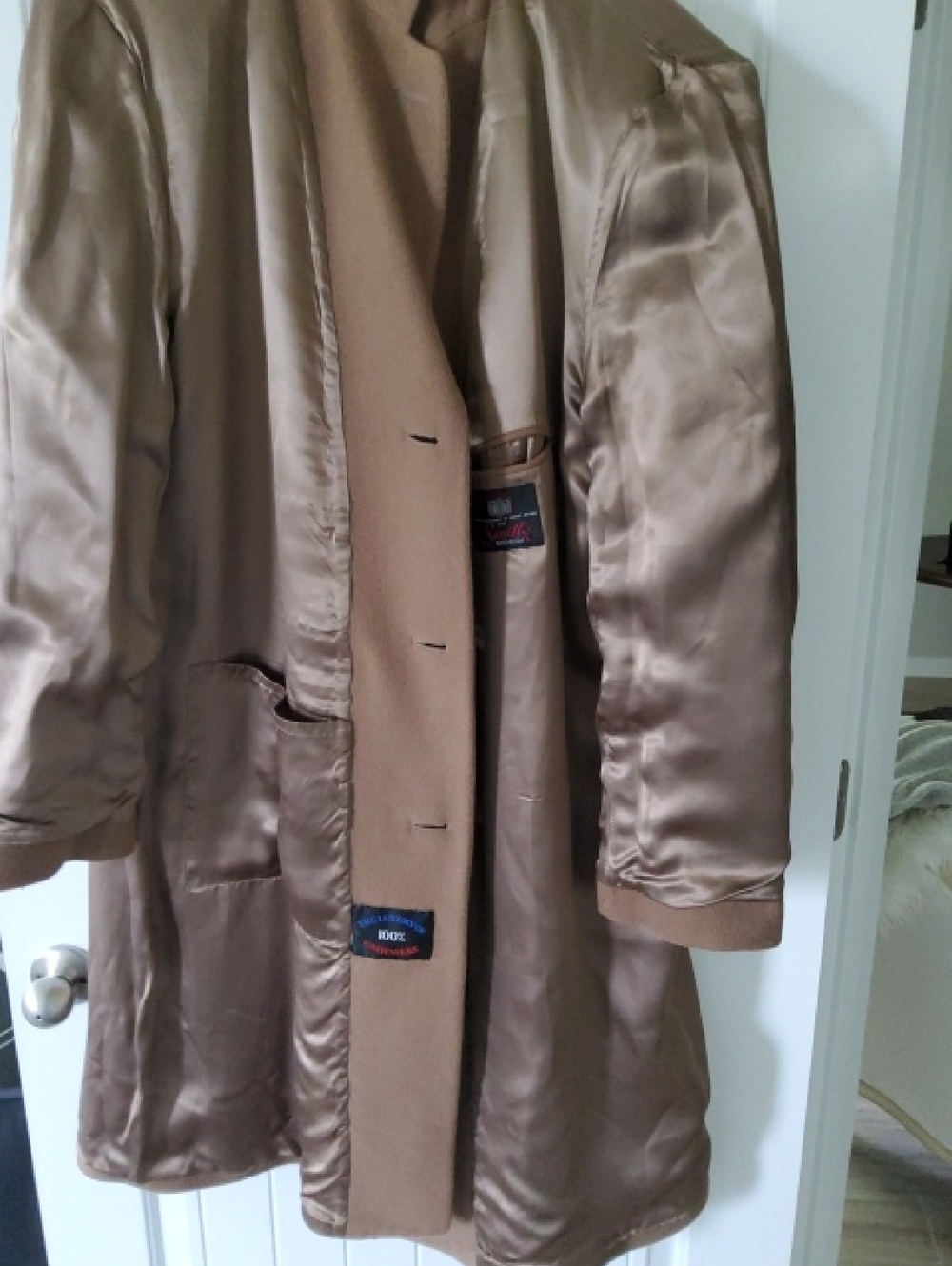 100% Cashmere Coat - Camel 48 R - Picture 7 of 16